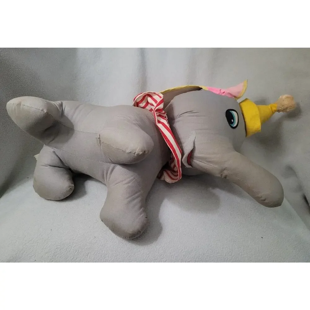 Vintage USA Disney Dumbo Plush Toy Cloth Commonwealth NY Circus Large Doll